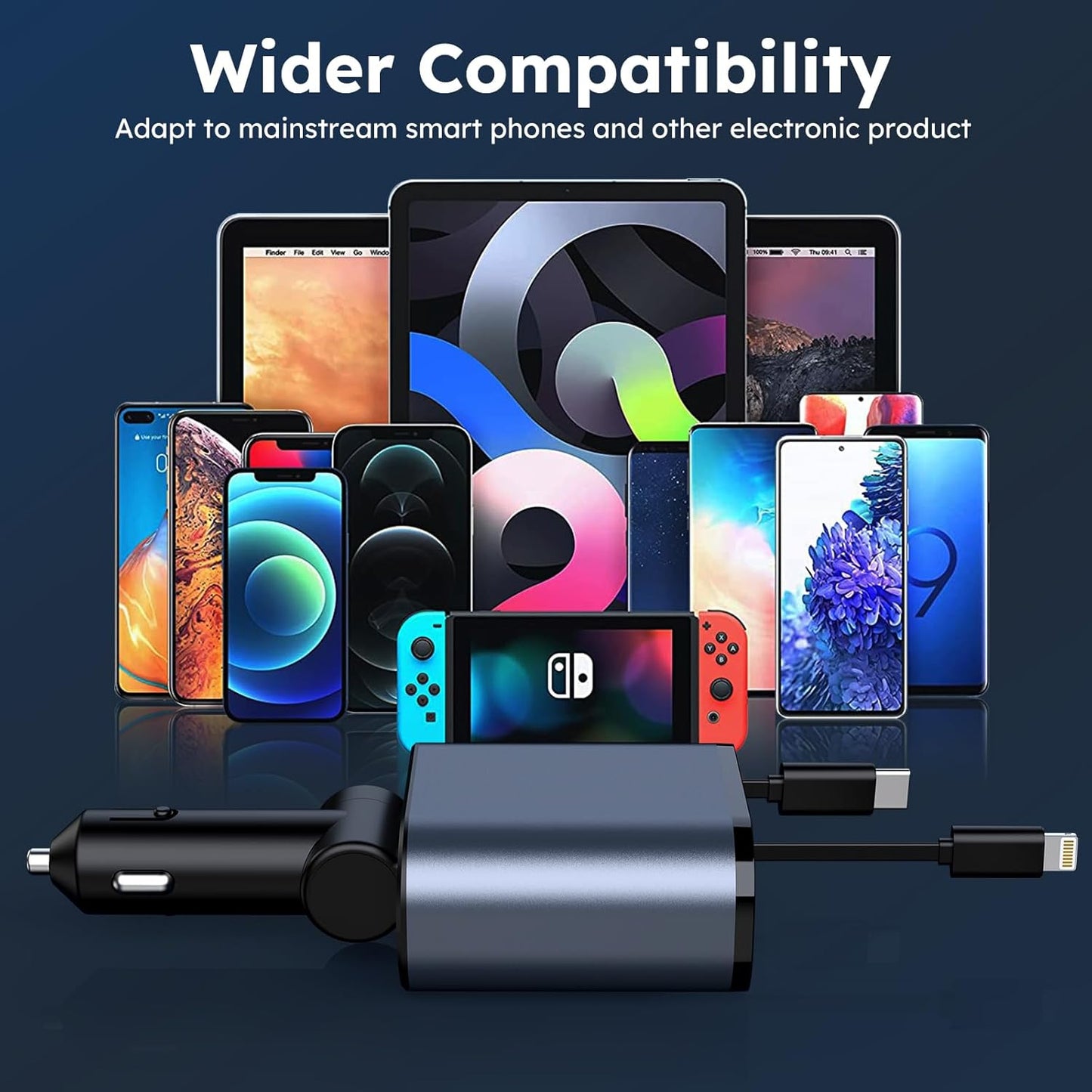 120 W Retractable Car Charger