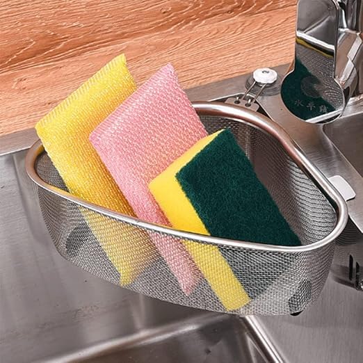 Kitchen Sink Drain Basket Triangle Shape Stainless Steel