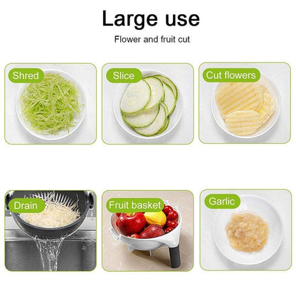 7-in-1 Multi-Function Vegetable Cutter & Strainer