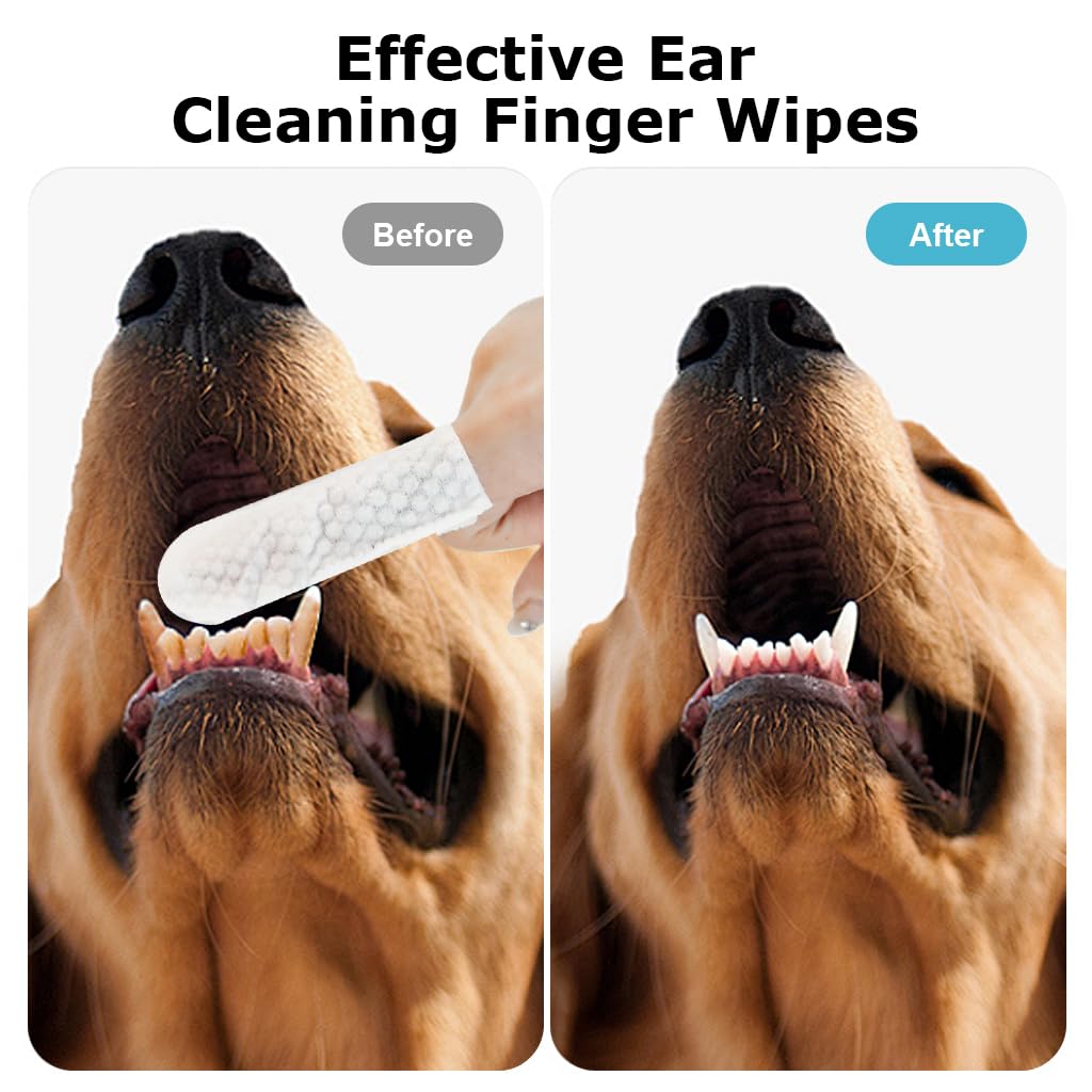 Disposable Dental Finger Wipes For Dogs & Cats (50 pcs)
