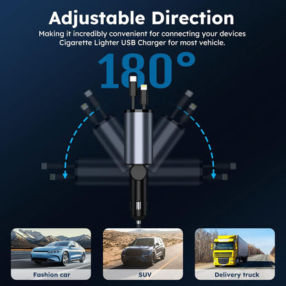 120 W Retractable Car Charger