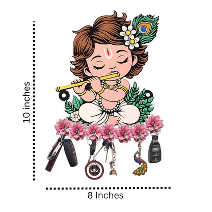 Krishna Wooden Keys Hanger