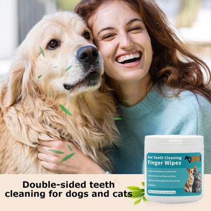 Disposable Dental Finger Wipes For Dogs & Cats (50 pcs)