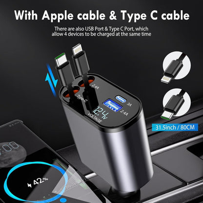 120 W Retractable Car Charger