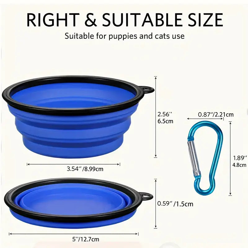 Foldable Silicone Pet Feed Bowl
