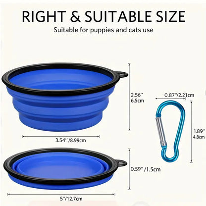 Foldable Silicone Pet Feed Bowl