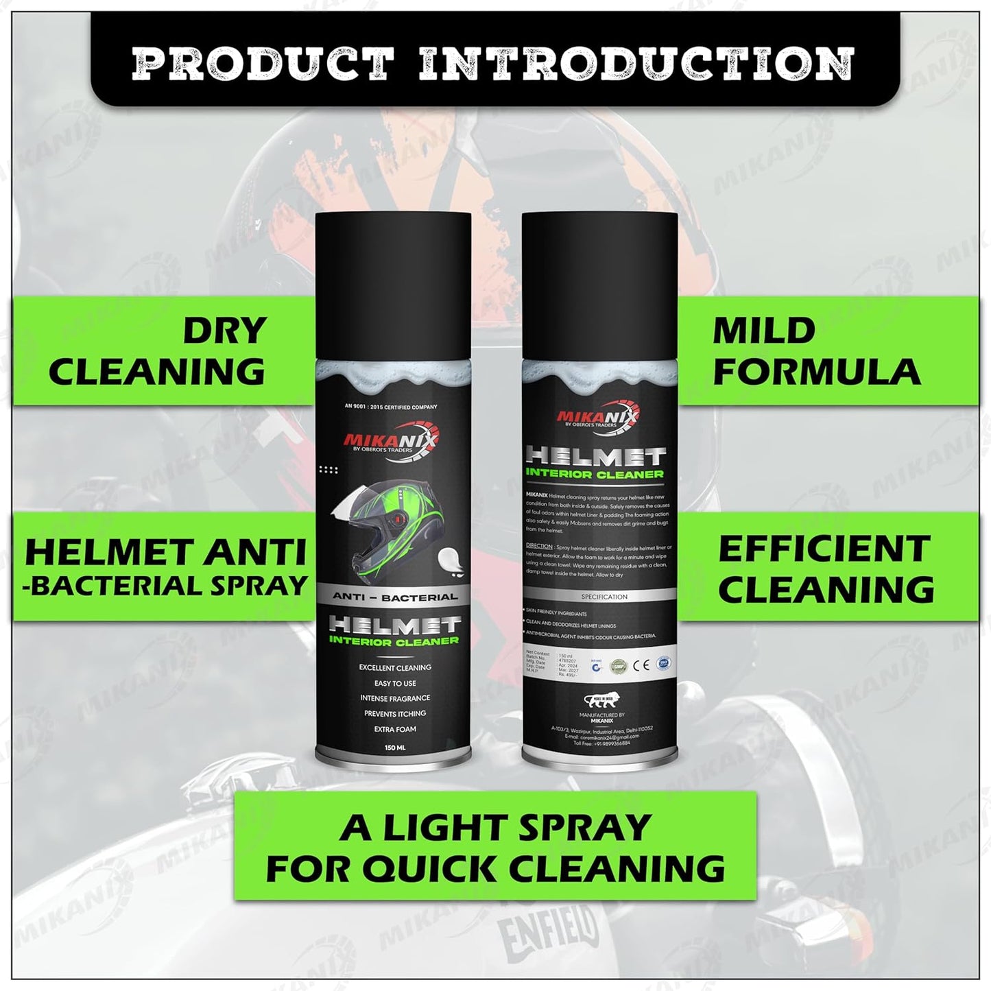 Helmet Foam Cleaner Spray