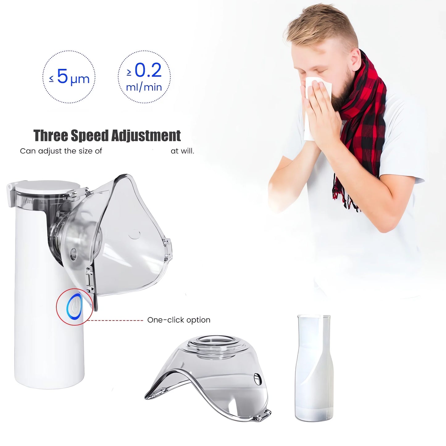 Portable Mesh Nebulizer for Kids & Adults