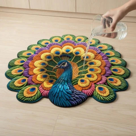 Non-Slip Peacock Mat (Pack of 2)