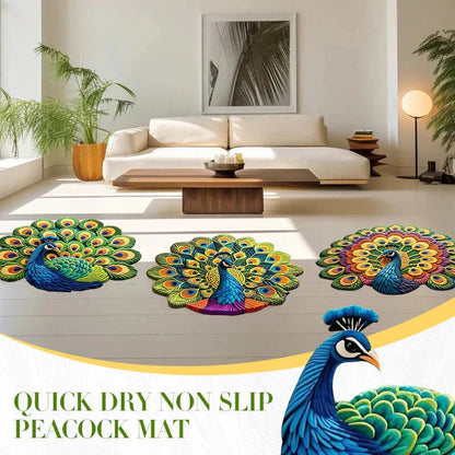 Non-Slip Peacock Mat (Pack of 2)