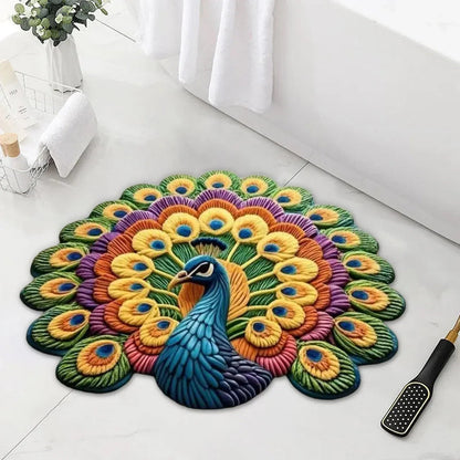Non-Slip Peacock Mat (Pack of 2)